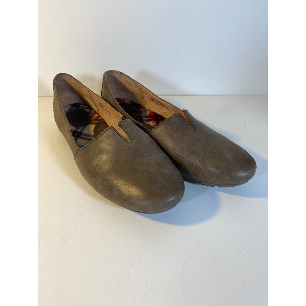 Born Women's Sebra Loafer Size 11M Flats Slip On Brown Leather Shoe Comfy Casual
